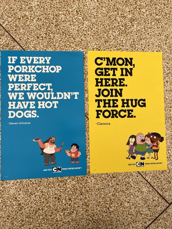 Rare Vintage Cartoon Network Posters - Steven Universe & Clarence