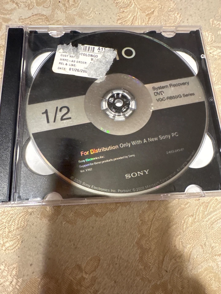 Recovery DVD for VGC-RB50/G Series - Image 3 of 3