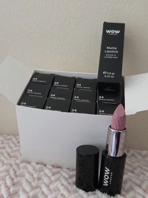 12 Pieces WOW London Matte Lipstick Wholesale Joblot Bundle Set Shade 24