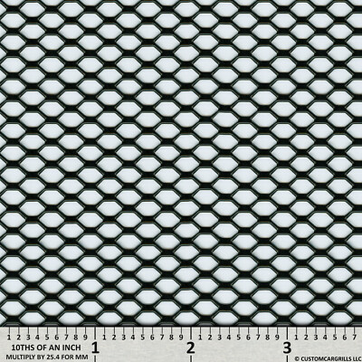 CCG UNIVERSAL 18'' x 48'' SMALL HEXAGON GRILL GRILLE MESH SHEET BLACK POWDER COAT