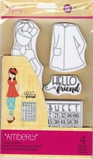Prima Julie Nutting AMBERLY Doll Cling Stamps Cards Planner Tags 913250