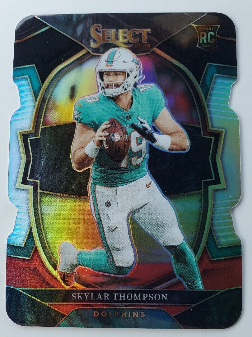 2022 Panini Select Concourse Skylar Thompson Black Red Prizm Die Cut #96 RC