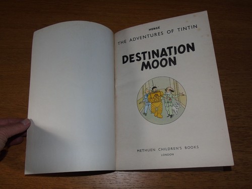 HERGE ADVENTURES OF TINTIN Book - Destination Moon - Methuen Edition 1977 - Imagen 3 de 9