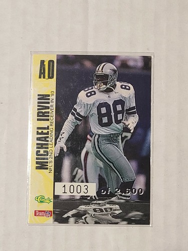 1994 Classic Images All-Pro Serial Numbered Michael Irvin 1003 /2600 #A10 - Picture 2 of 2
