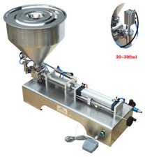 Single Nozzle 110V 30-300ml Paste Liquid Filling Machine Pneumatic 0.4-0.9Mpa SS