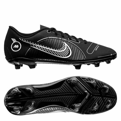 Size 6 - Nike Mercurial Vapor 14 Club MG Black Metallic Silver for
