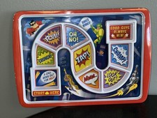SUPER HERO-Fred and Friends Dinner Winner Kids Game Childs Melamine Plate