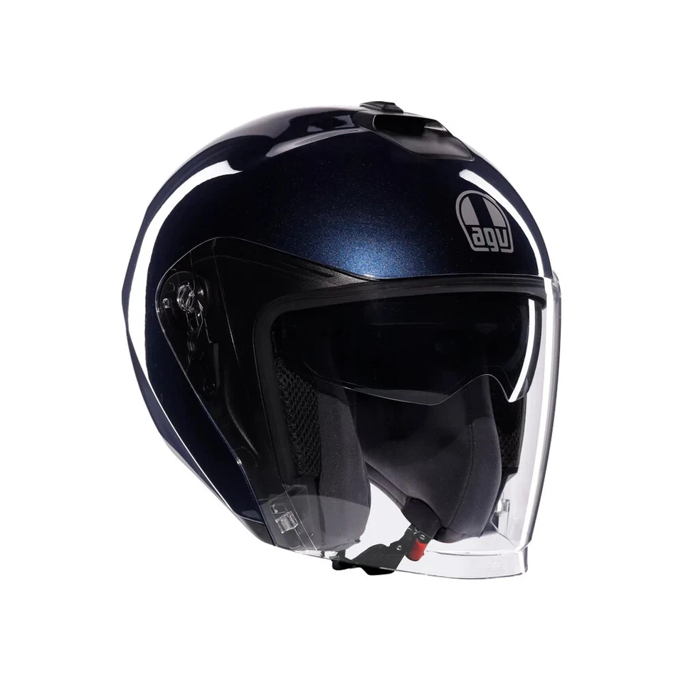 Casque Moto Jet AGV Irides E2206 Mono Profond Bleu Taille XL