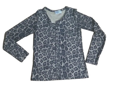 Anna Cosu Designermode Bodycon Figurbetontes Bluse Tier Leopardenmuster 34/36
