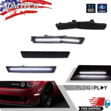 4X Front Rear LED Side Marker Lights For Dodge Challenger SRT Widebody 2018-2022
