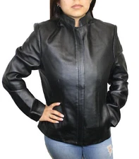 Women Genuine Soft Leather Zipper Closure Fitted Brand New Jacket Handcrafted