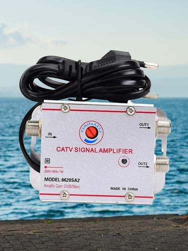 CATV TV Antenna Signal Amplifier Booster Splitter For Digital TV Input 2-Output - Picture 12 of 12