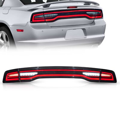 Set VLAND Clear Full Tail Light For 2011-2014 Dodge Charger Sequential&Animation