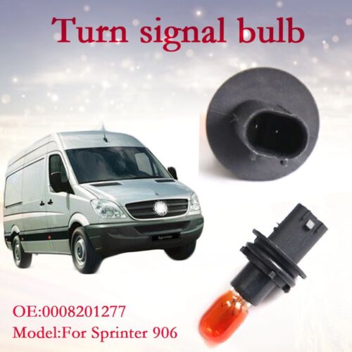 2Pcs Wing Mirror Indicator Repeater Lamp Bulb & Holder fit for Mercedes Sprinter - Picture 3 of 7