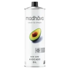 MADHAVA Avocado Oil 33.8 oz 1L Tin Single Source 100% Pure Neutral Flavor Hig...