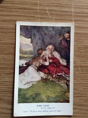 Sa10 AK Vintage unbenutzt König Lear Ich bin ein sehr dummer alter Mann