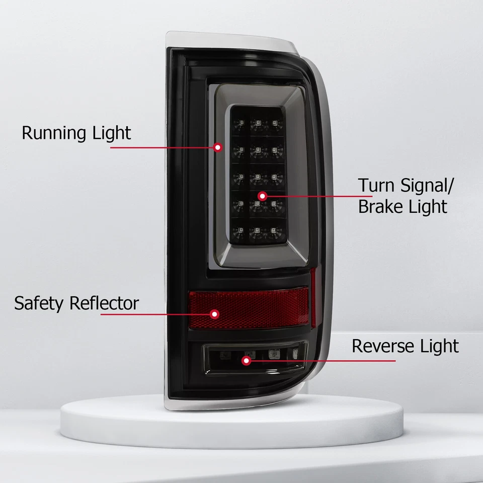 Juego de luces traseras LED Styleside negras ahumadas izquierda+derecha para Ford F150 2004-2008 Foto 3 de 4