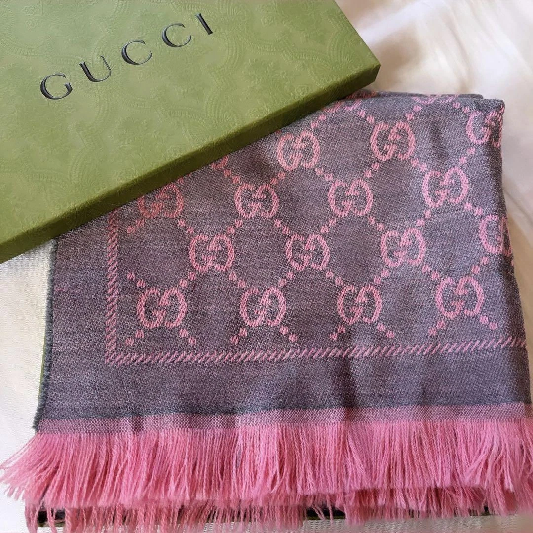 GUCCI wool muffler scarf From Japan