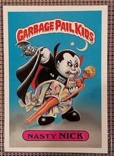 NASTY NICK 1986 Garbage Pail Kids GPK Series 1 GIANT Stickers Size (5x7) MINT! 