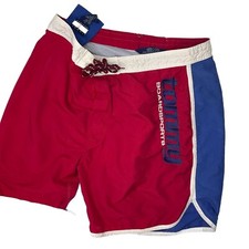 Vintage Tommy Hilfiger Boardsports Shorts Swim Trunks Spell Out 90s Men Sz L