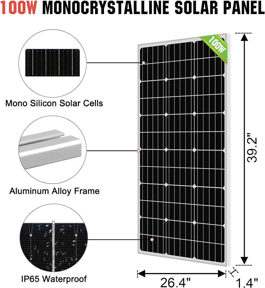 100 Watt Solar Powered Attic Fan System, Ventilator Gable Roof Vent