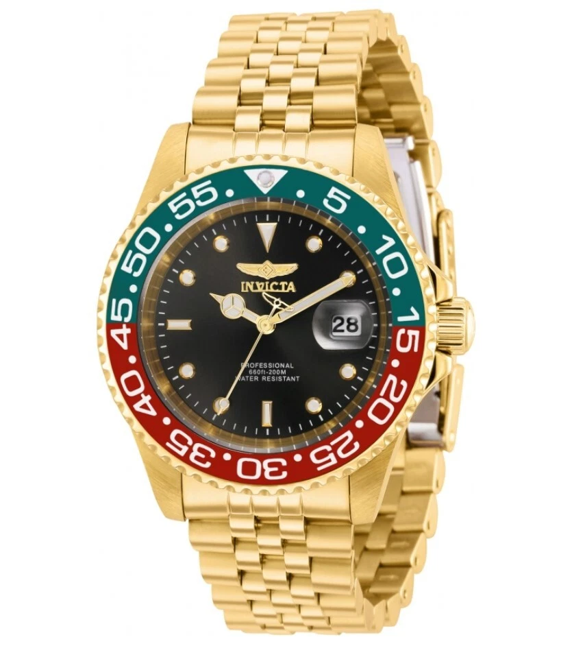 Invicta Pro Diver Men s 40mm Pepsi Bezel Classic Gold Stainless