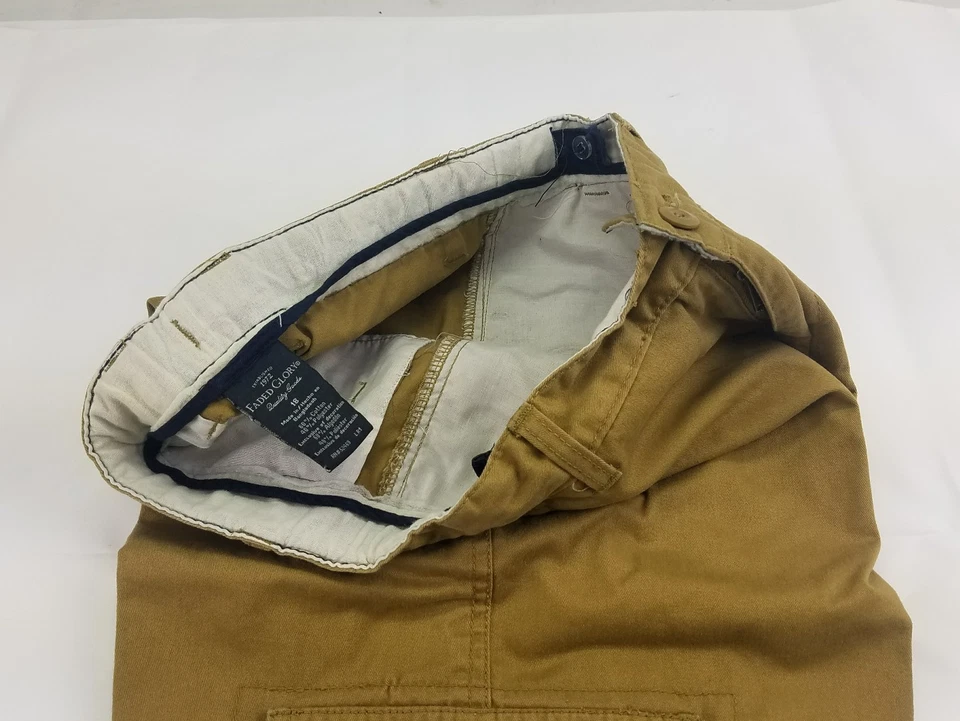 Pantalones Cortos Desteñidos Glory Niños Talla 18 Cargo Tostado A8 Foto 3 de 4