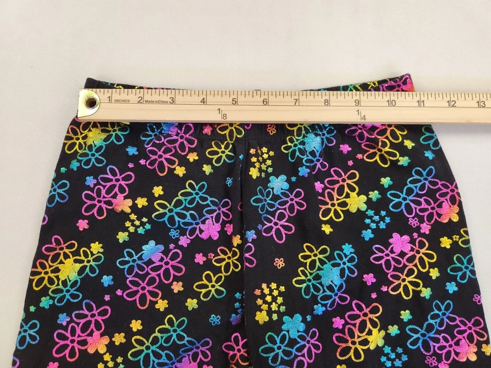 Pantalones Cortos de Yoga Faded Glory Niños Niñas L 10-12 Activos Arco Iris Flores Baile Juego Foto 2 de 4