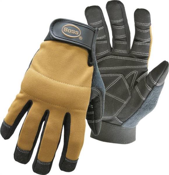 Large All Purpose Mechanic Glove Boss Gloves 5206L 072874070977