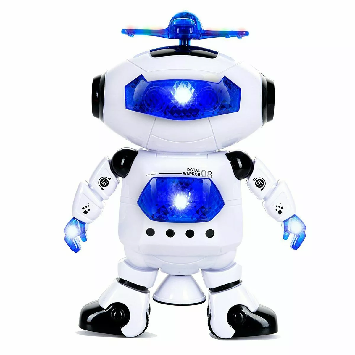 Kids Electronic Intelligent Walking Dancing Futuristic Robot STEM Toy w/  Music