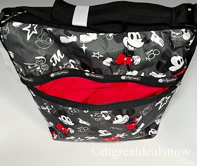 LeSportsac Bucket Shoulder Bag Disney 100 Team Mickey Black Multi