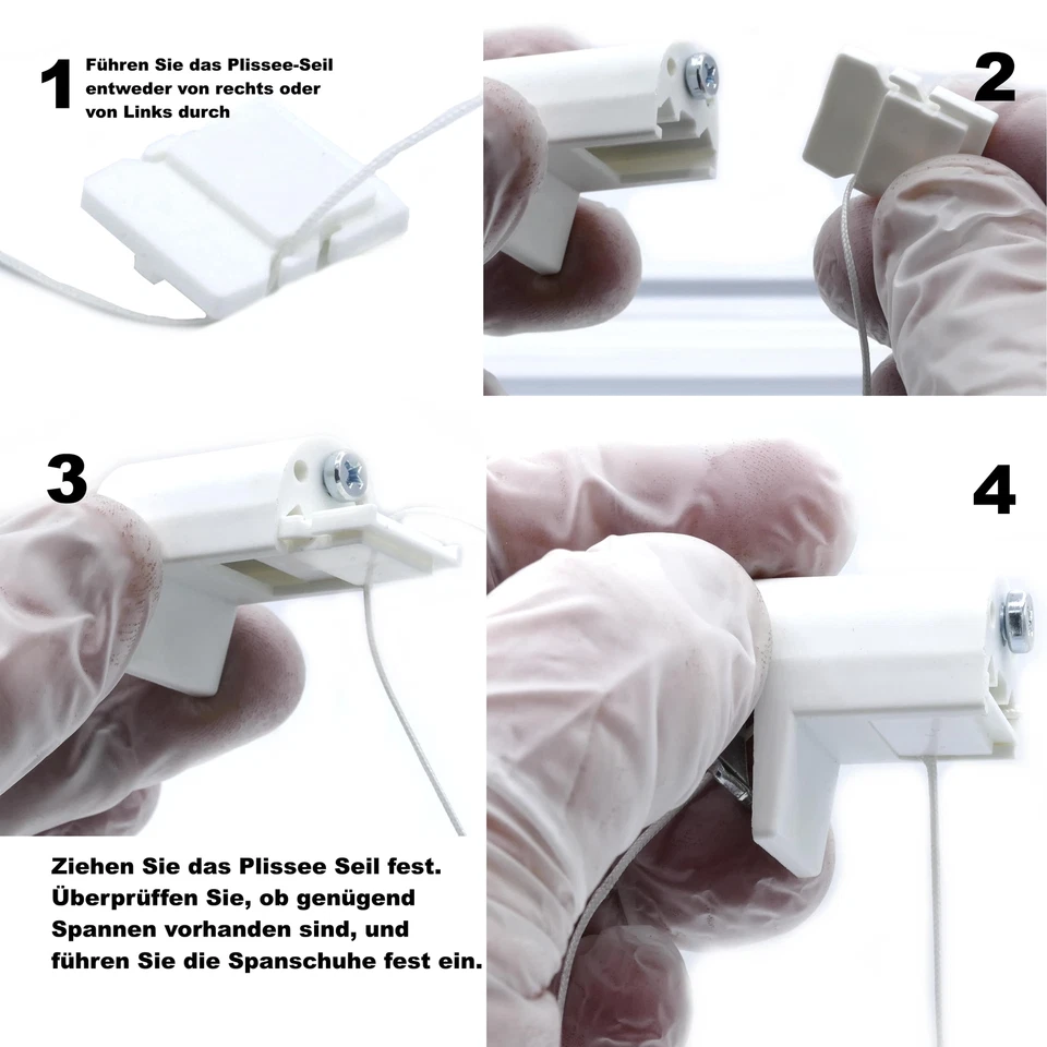 Klemmträger 4 X Klemmhalter Plissee Rollos Wabenplissee Klemmfix ohne Bohren Set - Bild 3 von 4