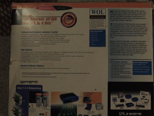 LINKSYS EatherFast Fast Ethernet 10/100 Network In A Box (FENSK05) - Picture 4 of 4