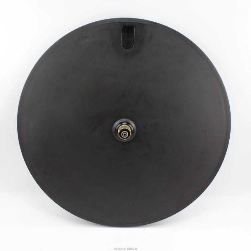 Ruota a disco 700C per bici da strada o pista in carbonio foto 3