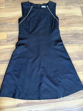 Calvin Klein Medium Classic Black Mid Neck Sleeveless Zippered Timeless Dress