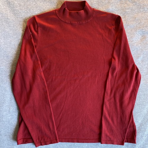 Pendleton Red Mock Turtleneck Silk 