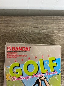 Bandai Golf Challenge Pebble Beach NES Nintendo Complete In Box CIB! Tested!