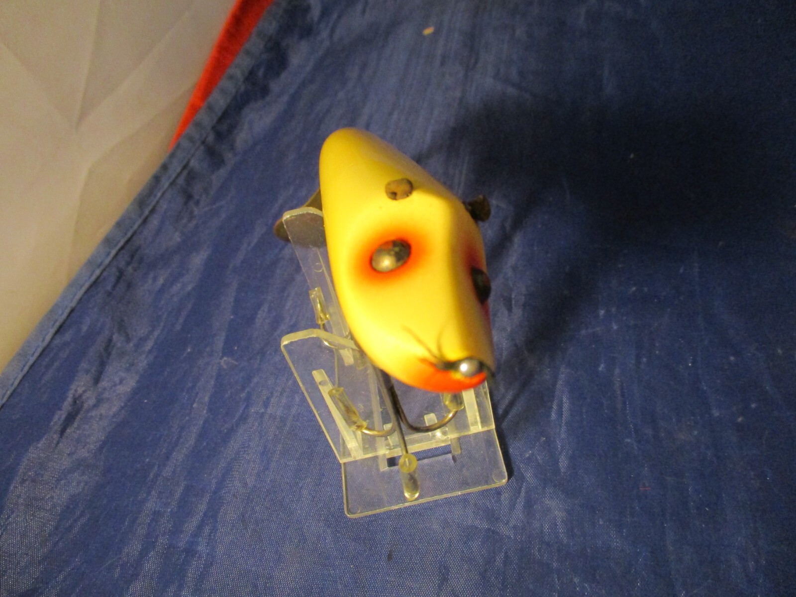 RARE VINTAGE REPAINT HEDDON MUSKY MOUSE FLAPTAIL TOILET SEAT FISHING