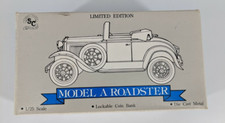 Cast Model Car Bank Ford Model A Roadster Toy Farmer 1992 Liberty Classics Spec