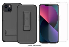 Case for iPhone 13 Dual Layer Hybrid Case and Belt Clip Holster Combo