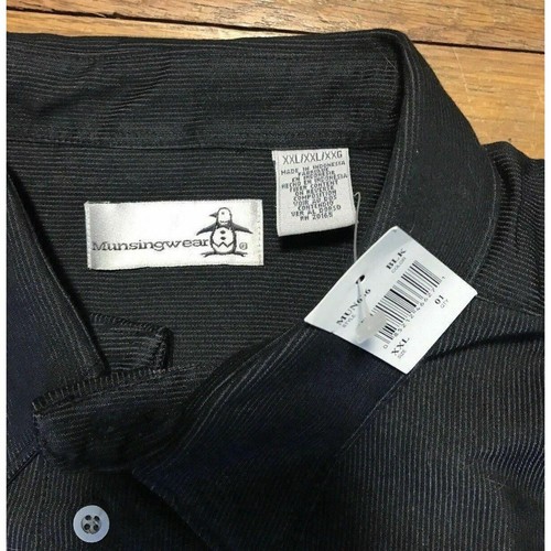 Munsingwear "Director Chair" Embroidered Black Men's Button Down Size XXL - Picture 3 of 7