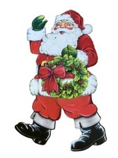 Vintage Christmas Die Cut Santa 24  Adjustable