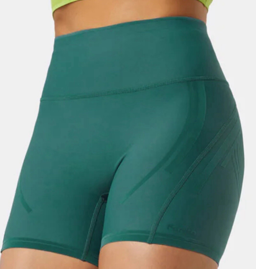 Fanka Body Sculpt 6” Biker Shorts Reversible Wear Medium Forest Green. NIB-image