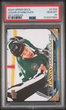 2024-25 Upper Deck Series 1 UD Canvas Young Guns Logan Stankoven PSA 10 #C103 RC