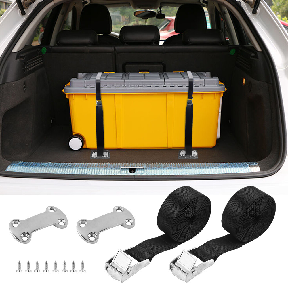 With Brackets Heavy Duty Cooler Tie Down Strap Set Gas Tank ATVs