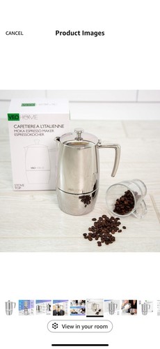 VeoHome Cafetière A L’Italienne Moka 10 Cup Stove Top Espresso Maker - Picture 6 of 16