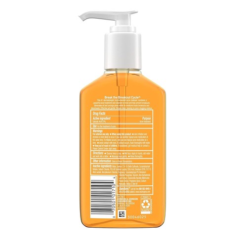 (2PK) Neutrogena Oil-Free 2% SA Acne Treatment Wash, 6 Fl Oz 070501017104VL - Picture 2 of 2
