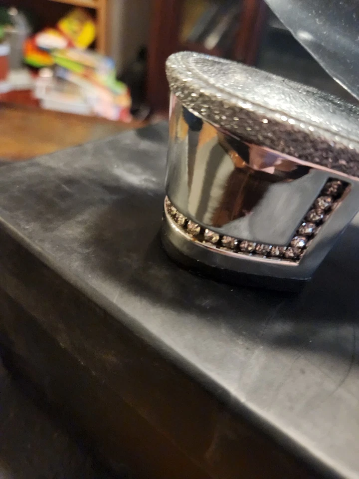 Zapato de Tacón Adrianna Papell Cassidy Plateado Jimmy Net Talla 8.5 Nuevo En Caja Precio de Venta sugerido por el fabricante $125 Foto 4 de 4