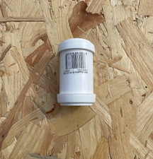 32MM PUSH FIT  WASTE PIP WHITE STRAIGHT COUPLING FLOPLAST