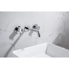 Image of Chrome Wall Mounted Basin Mixer Tap - Arissa ARCH3HWMBM